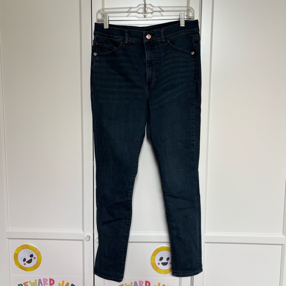 Express Skinny High Rise Hyper Stretch Medium Wash Jeans